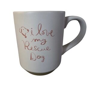 Fringe Studio Pet Shop Mug I Love My Rescue Dog Ceramic Coffee Cup‎